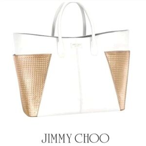 Jimmy Choo Women's Parfums White & Gold Tote